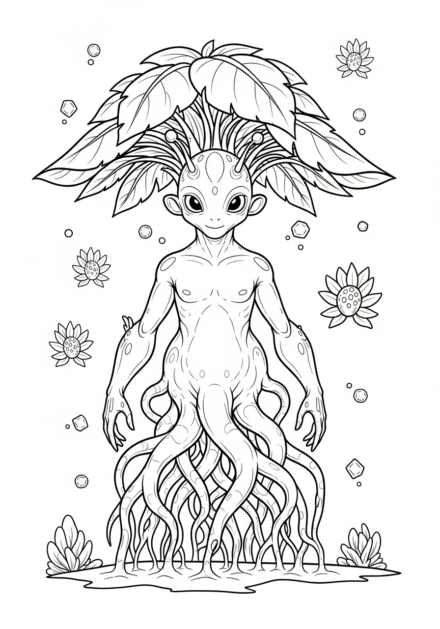 realistic alien coloring pages