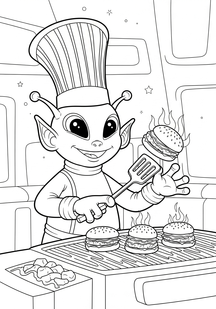 alien coloring pictures