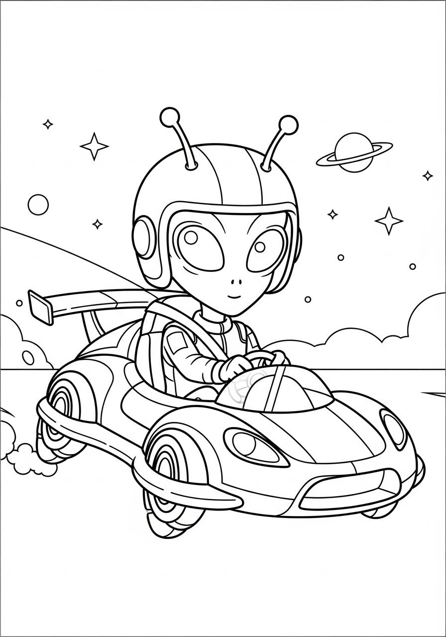 alien coloring page printable