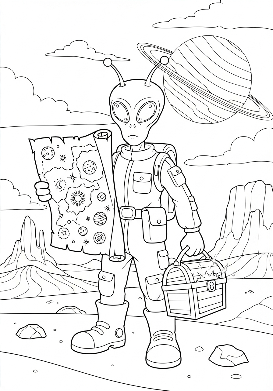 alien coloring pages for printing