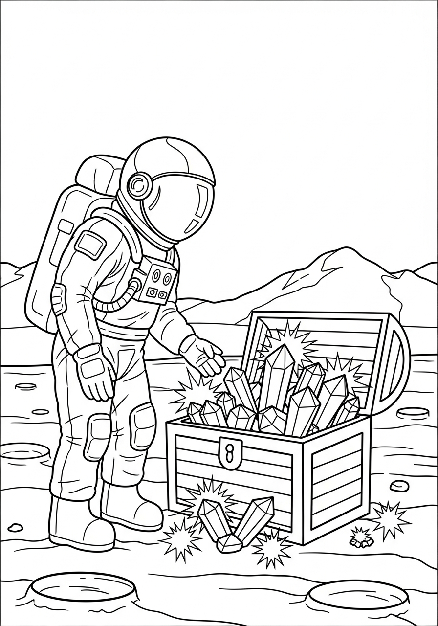 astronaut coloring sheet
