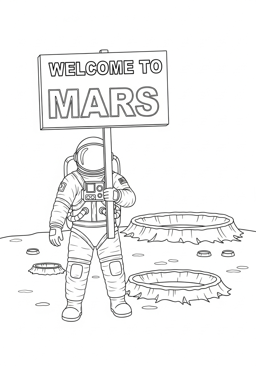 astronaut coloring book