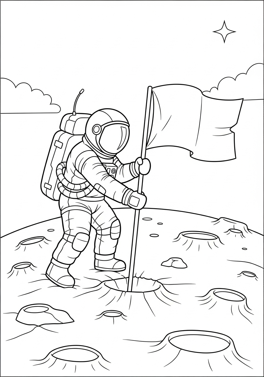 detailed astronaut coloring pages 3