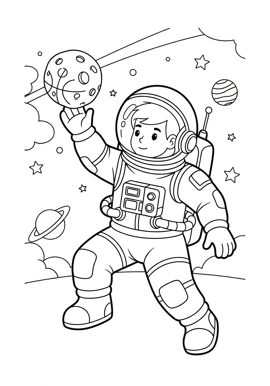 astronaut coloring pages to print