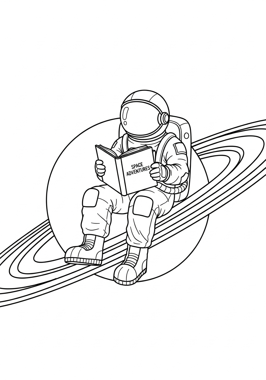 astronaut coloring pages for preschoolers
