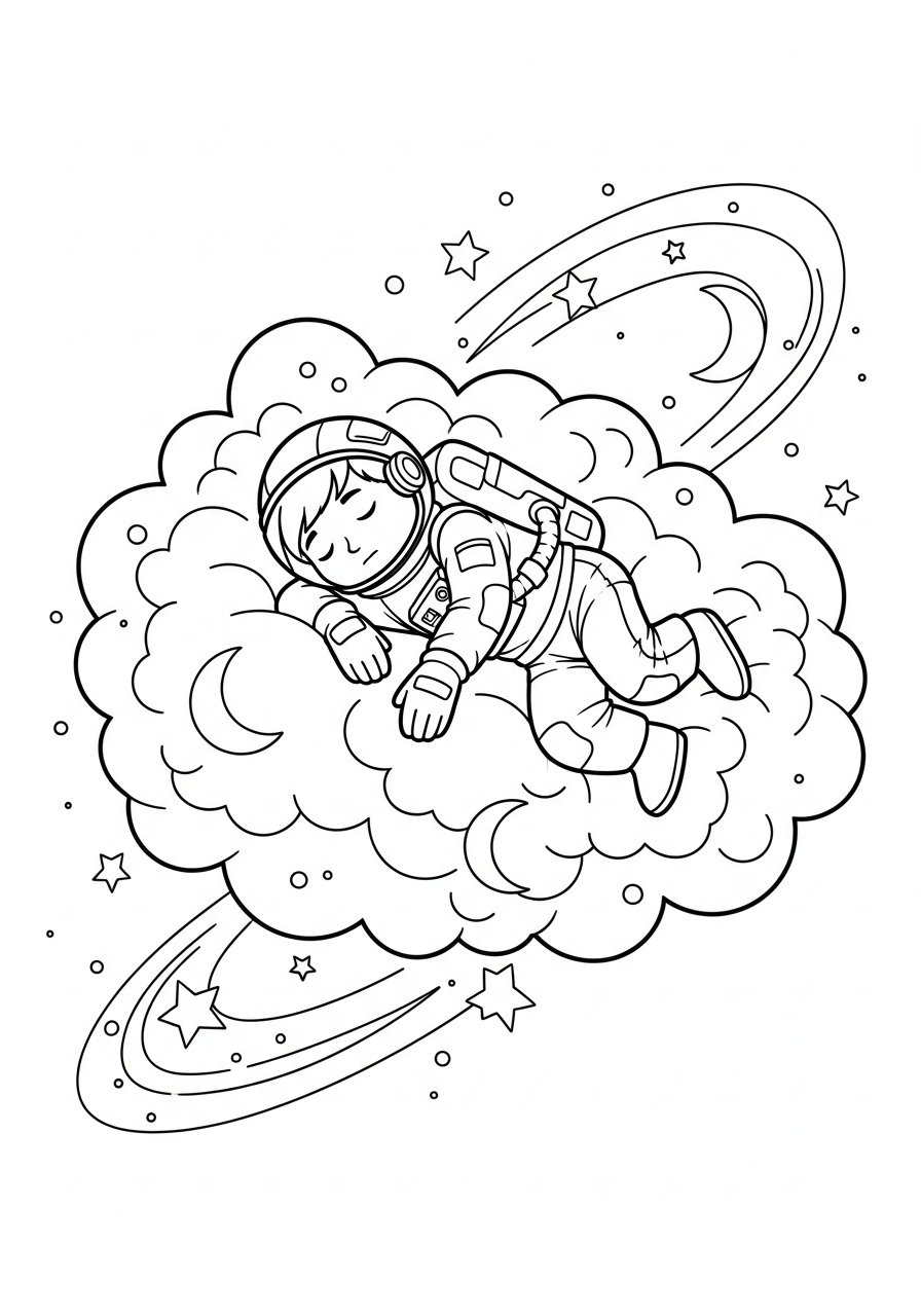funny astronaut coloring pages