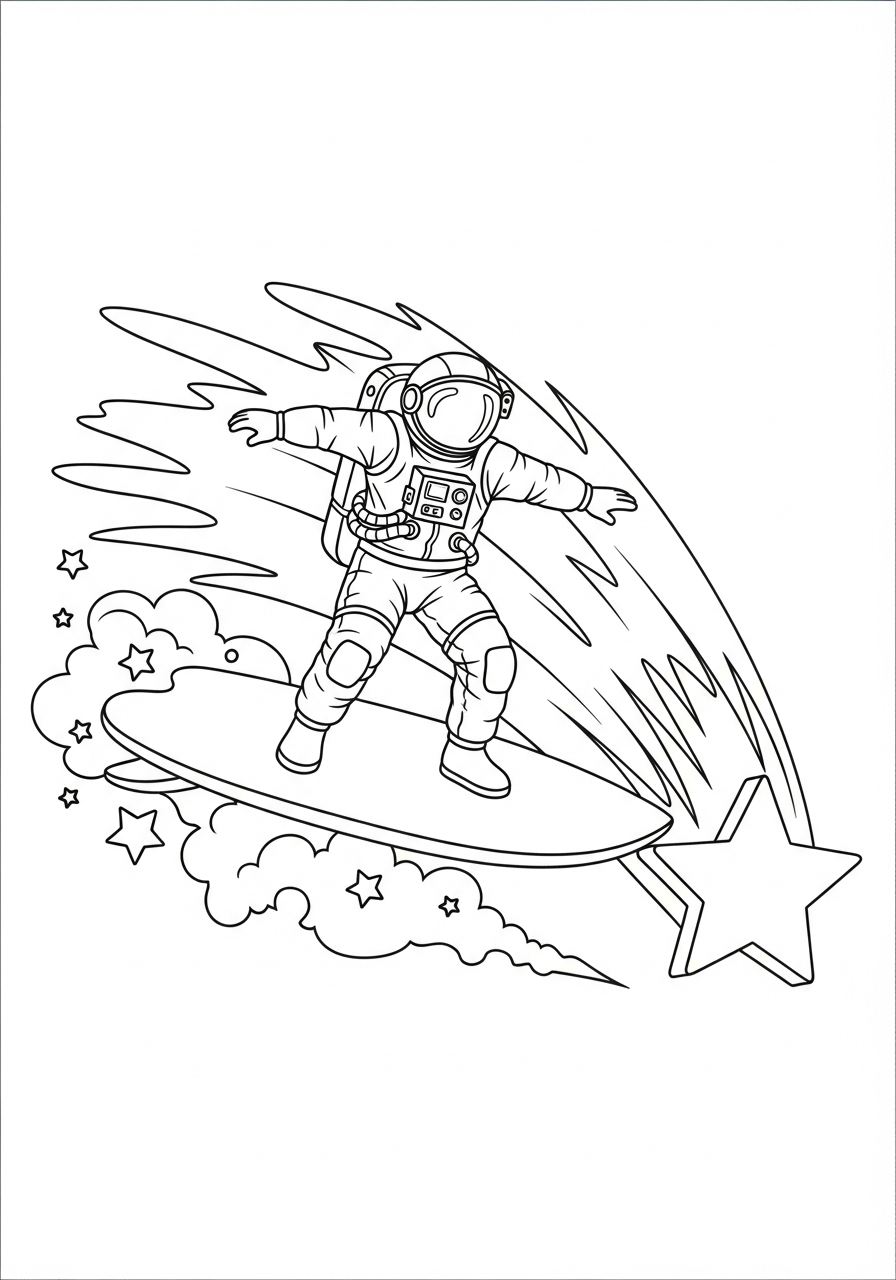 astronaut coloring page to print