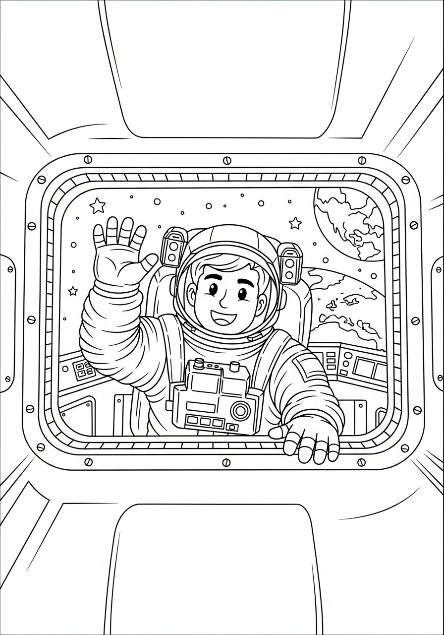 astronaut coloring sheets free 1
