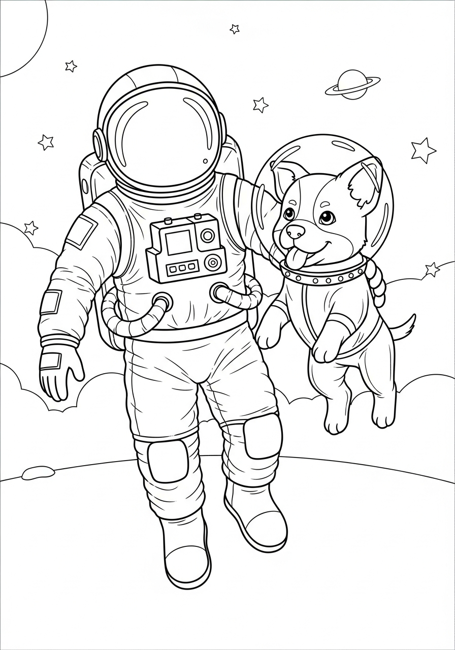 free printable astronaut coloring pages