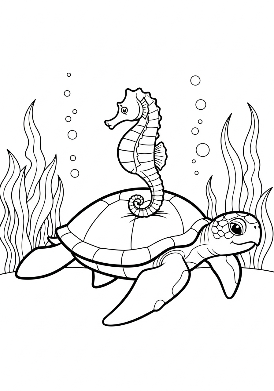 printable seahorse coloring pages pdf